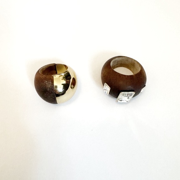 Zara wooden statement rings - Picture 4 of 12